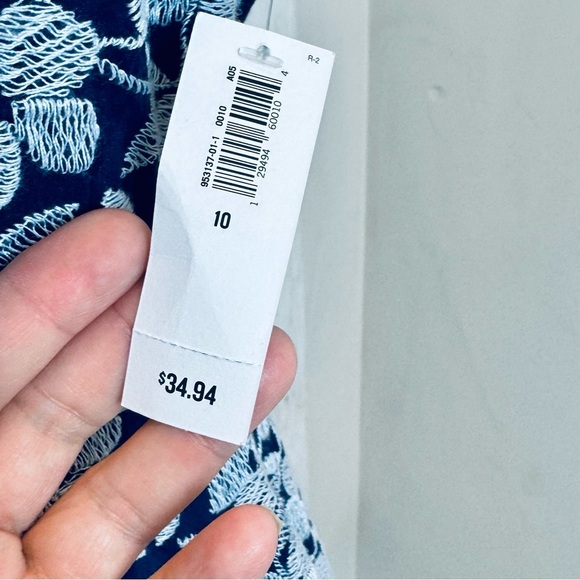 Old Navy | Navy & White Floral Cotton Dress - Picture 9 of 13